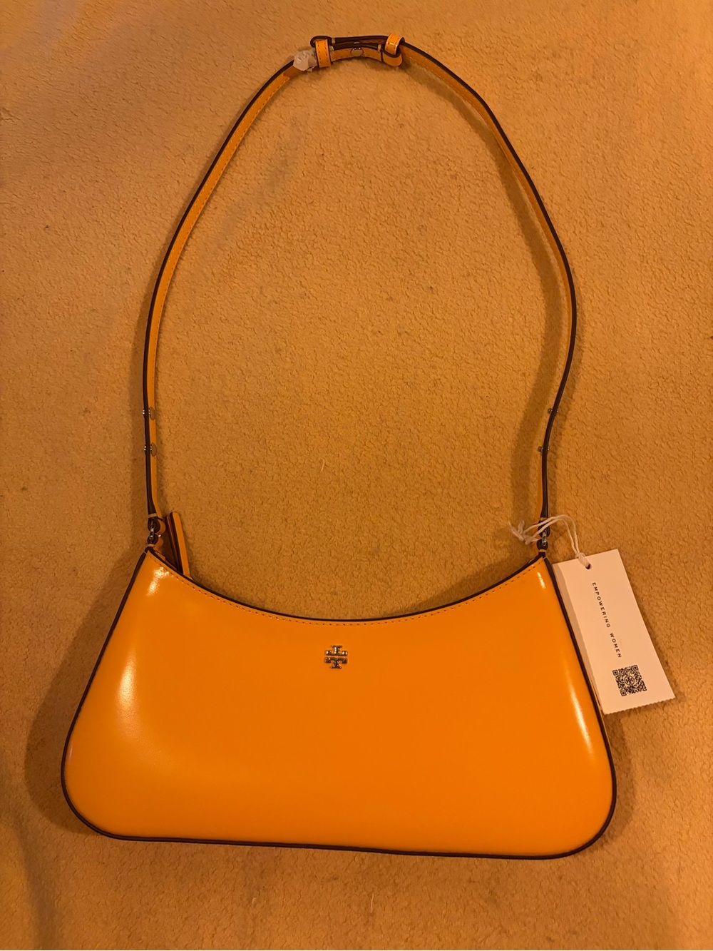 Brand New Authentic Tory Burch Orange Shoulder Bag